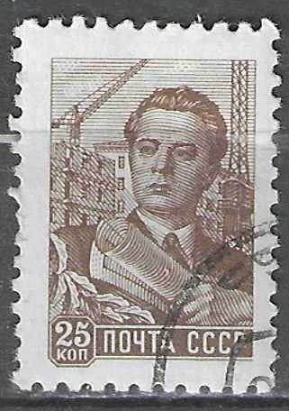 Rusland 1958/1960 - Yvert 2089A - Architect - 25 k. (ST), Postzegels en Munten, Verzenden, Gestempeld