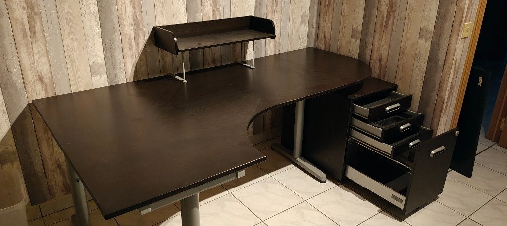 Bureau, Huis en Inrichting, Bureaus, Ophalen, 90 cm, Gebruikt, Hout