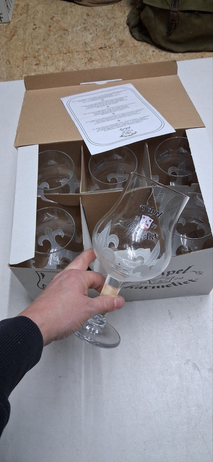 Karmeliet glazen met doos, Ophalen of Verzenden