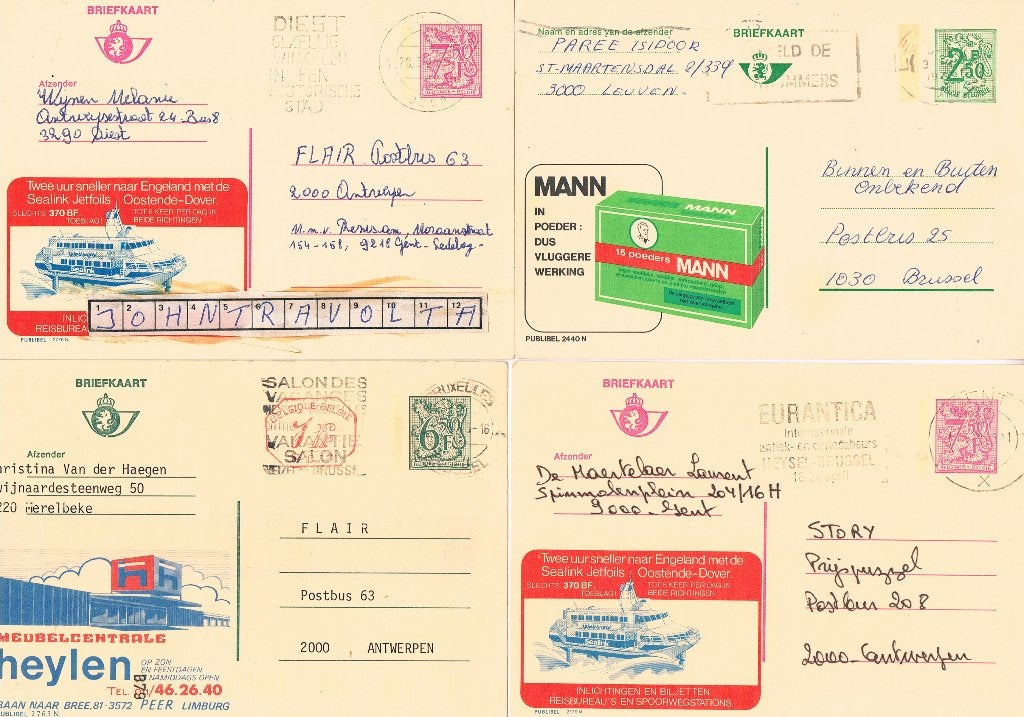 14 cartes publibel, Enlèvement ou Envoi, Affranchi