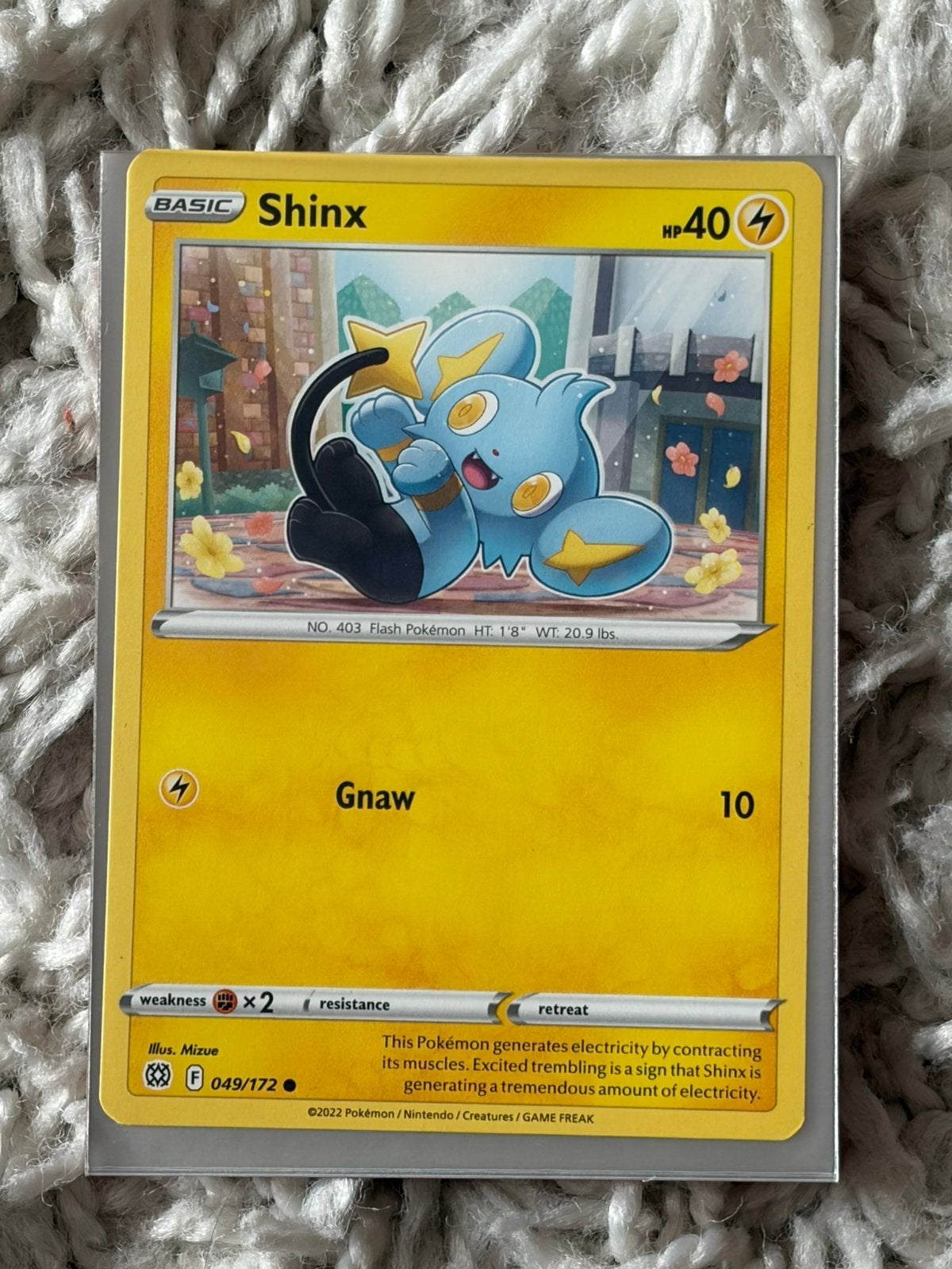 POKEMON - Shinx - 049/172, Hobby en Vrije tijd, Ophalen of Verzenden, Zo goed als nieuw, Losse kaart