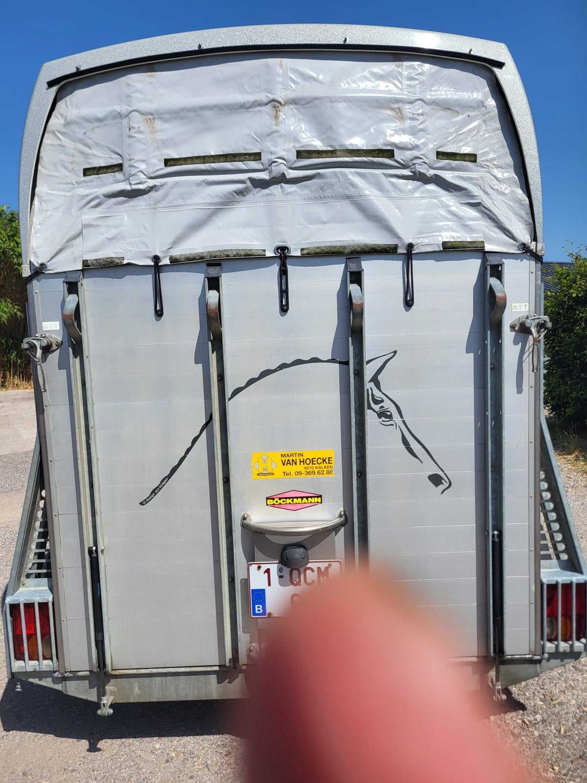 2-paards trailer böckmann, Animaux & Accessoires, Chevaux & Poneys | Semi-remorques & Remorques, Enlèvement, Utilisé, Aluminium