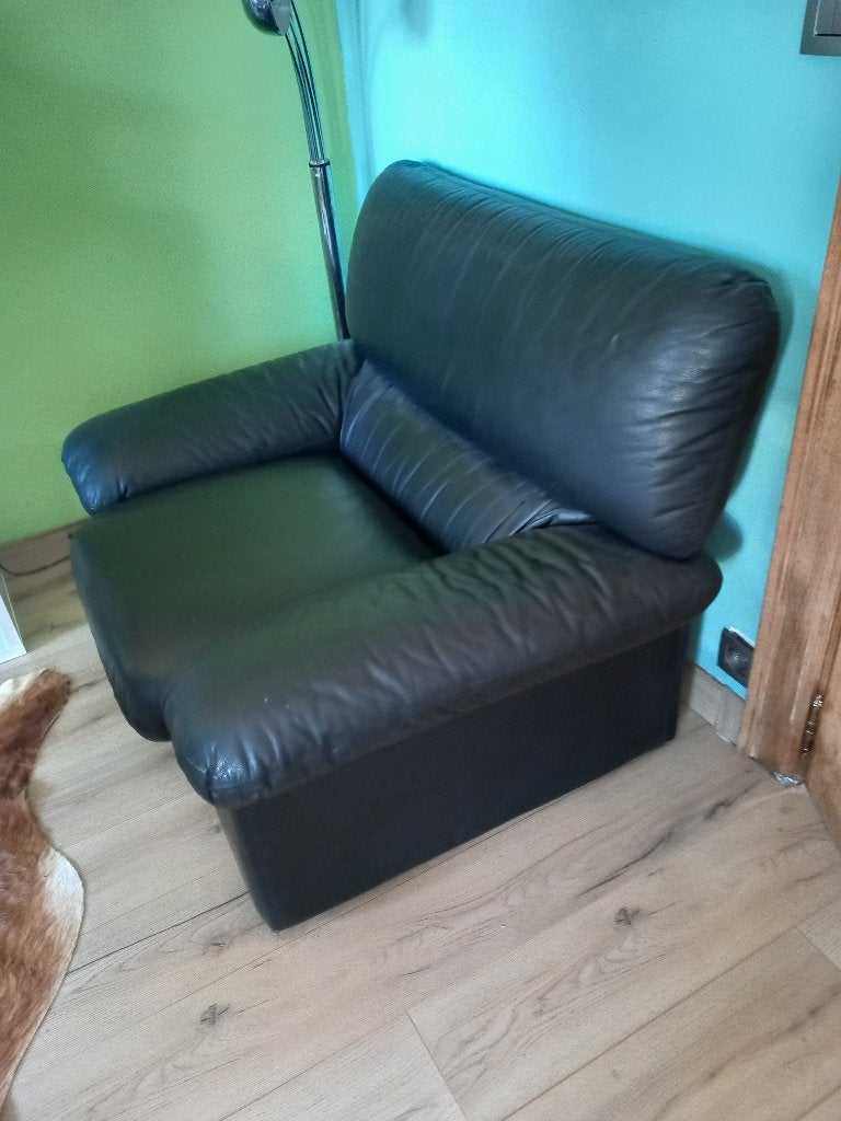 grand fauteuil en cuir, 75 à 100 cm, Comme neuf, Enlèvement, Cuir