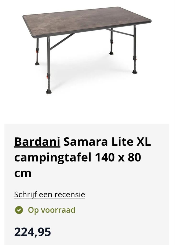 Campeertafel NIEUW, Caravanes & Camping, Meubles de camping, Enlèvement