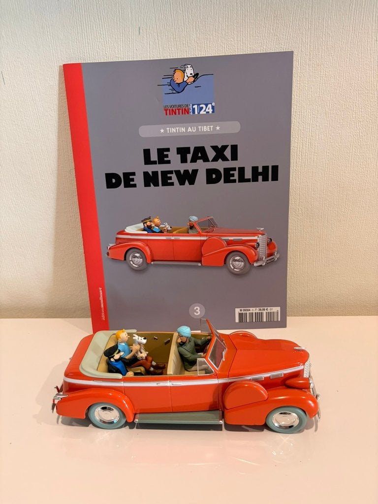 Tintin car Le Taxi de New Delhi, Collections, Enlèvement ou Envoi, Tintin, Comme neuf, Statue ou Figurine