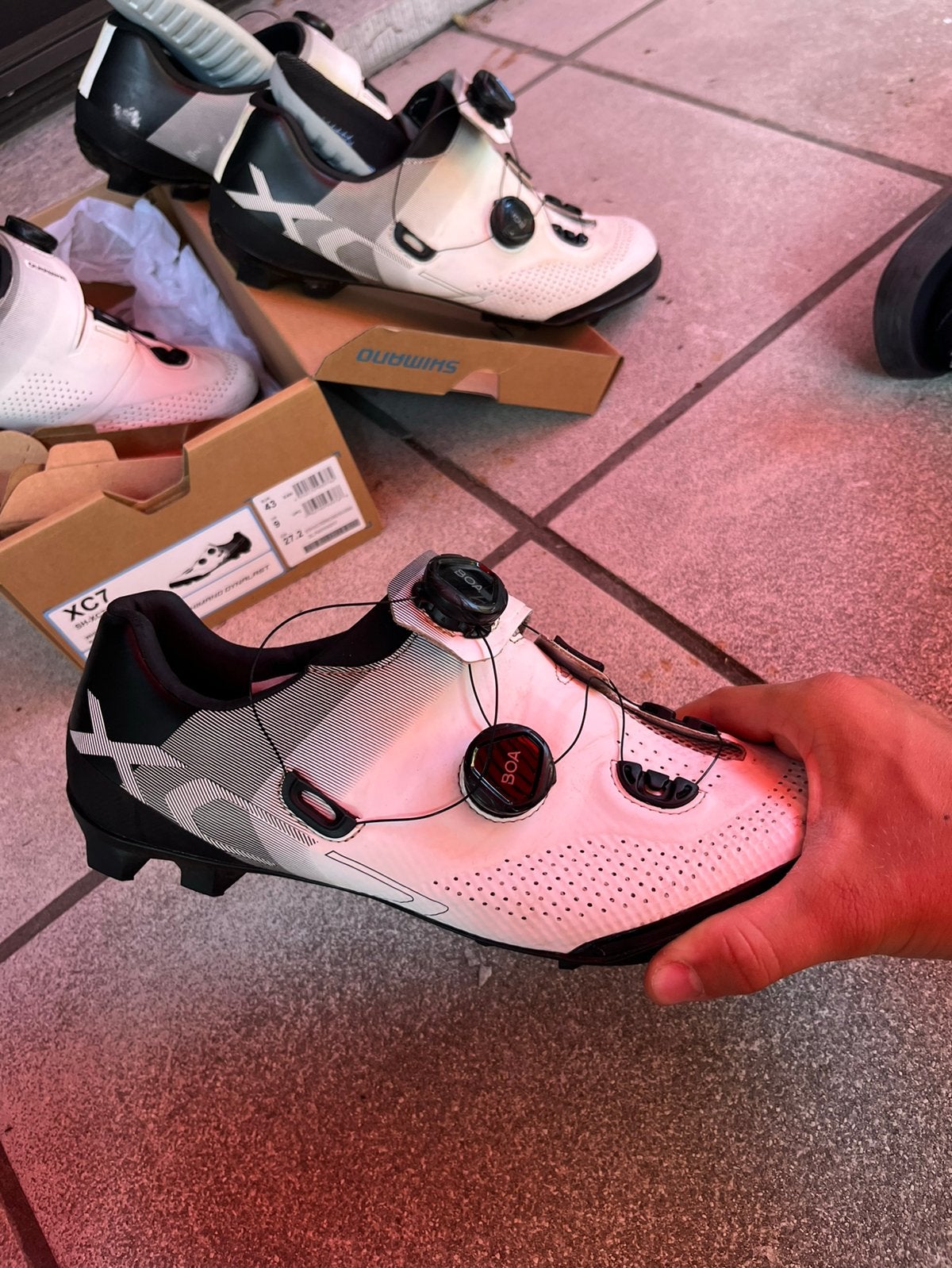 Shimano XC702 blanc taille 44 3 paires disponibles !, Enlèvement ou Envoi, Utilisé, Chaussures