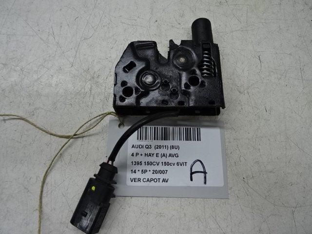 SERRURE CAPOT Audi Q3 (8UB / 8UG) (01-2011/12-2019), Utilisé, Audi