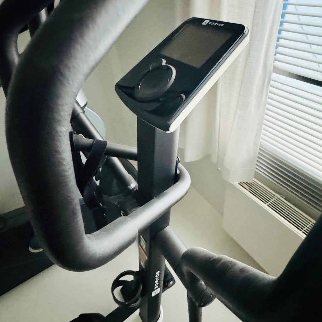 Domyos VE710 crosstrainer + incl borsthartslagband bijna NEW, Comme neuf, Enlèvement, Métal, Vélo elliptique