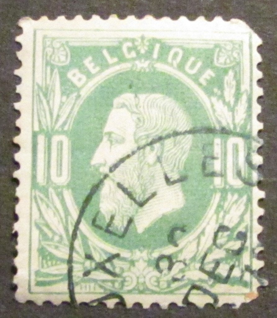 10 centimes estampillé par Léopold II à partir de 1880, Enlèvement ou Envoi, Affranchi, Timbre-poste, Maison royale