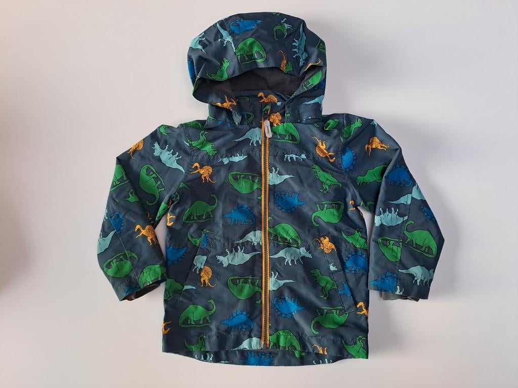 Mt 104 Donkerblauwe regenjas met veelkleurige dino's, Name it, Ophalen of Verzenden, Zo goed als nieuw, Jongen