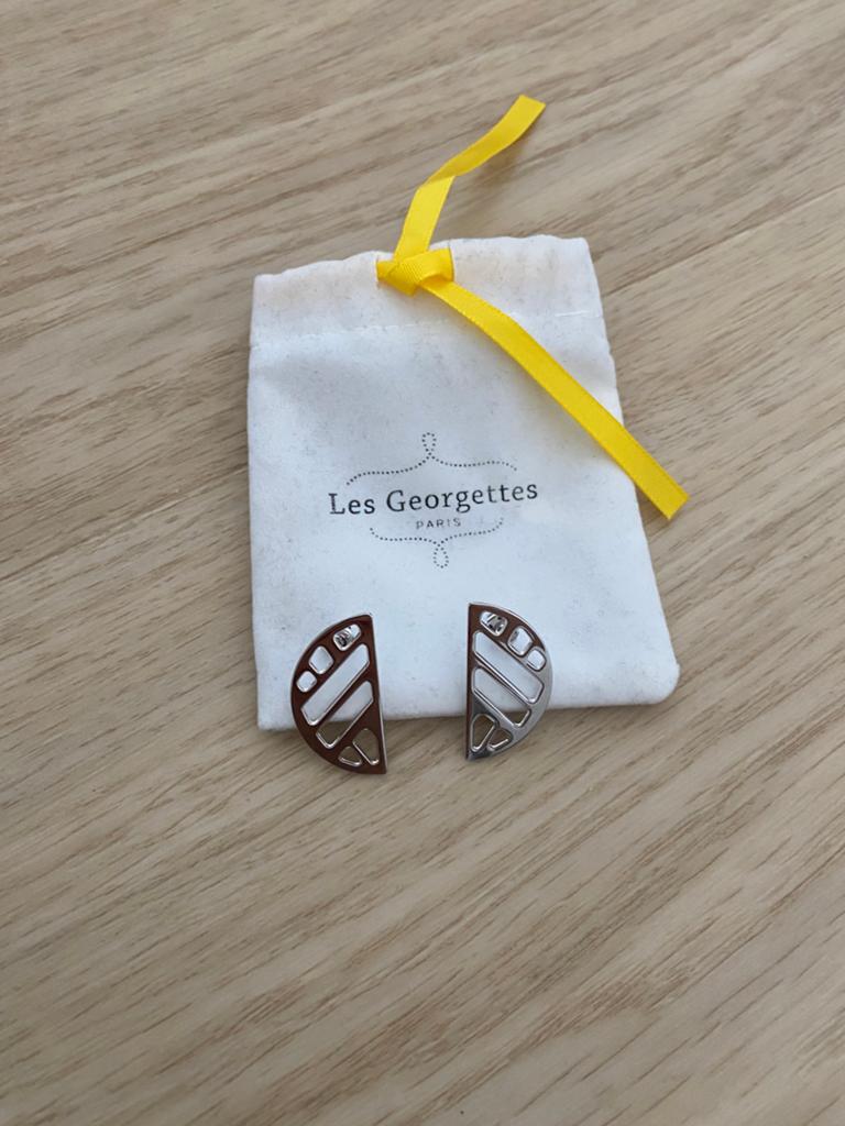 Boucles d’oreilles Les Georgettes, Neuf, Gris, Enlèvement ou Envoi, Autres matériaux