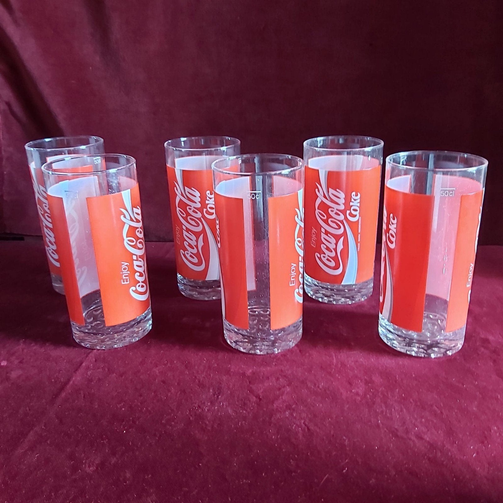 Glas glazen Coca-Cola glazen, Antiek en Kunst, Verzenden
