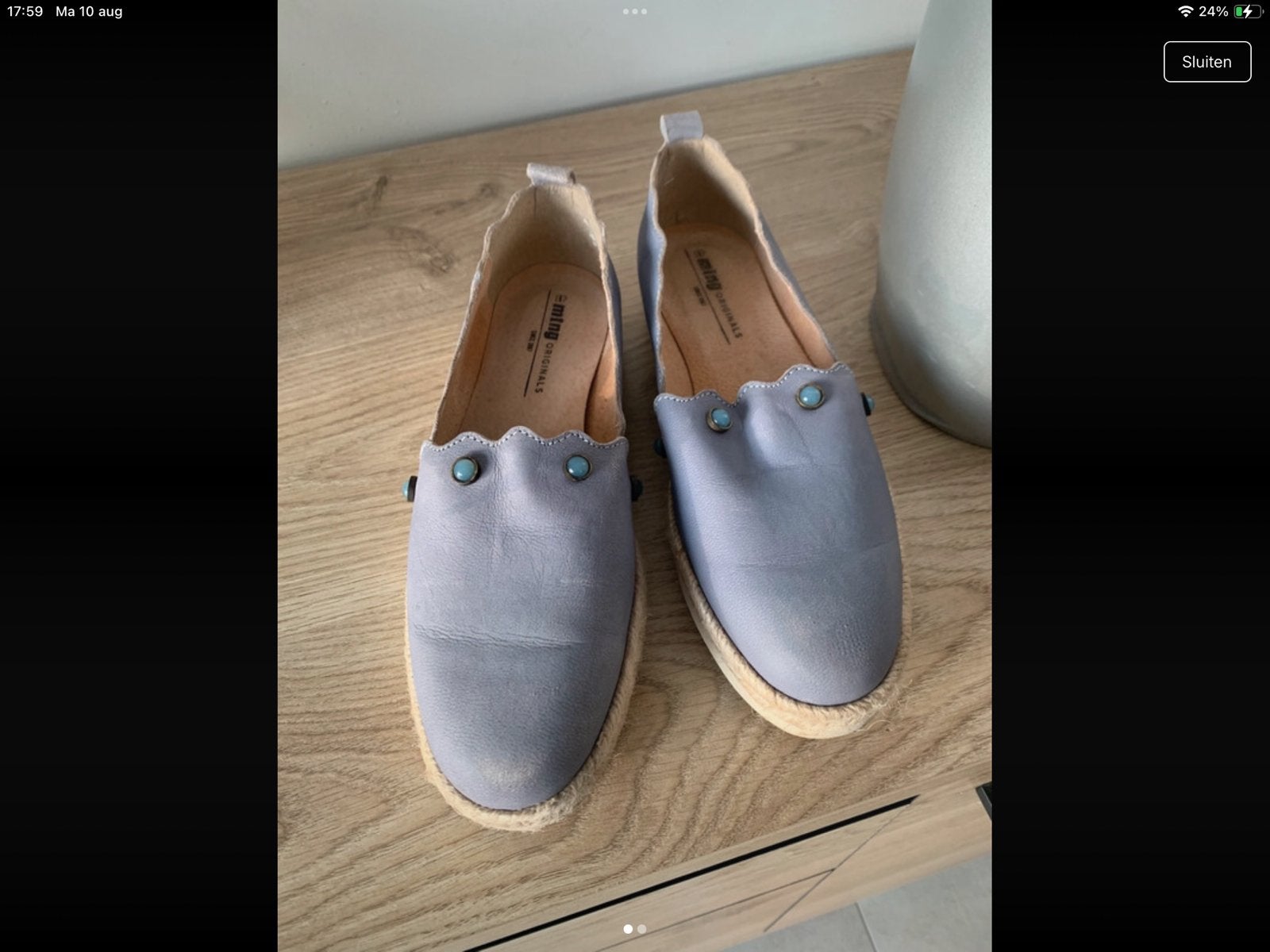 zomerschoenen blauw, Kleding | Dames, Ophalen of Verzenden, Zo goed als nieuw, Blauw