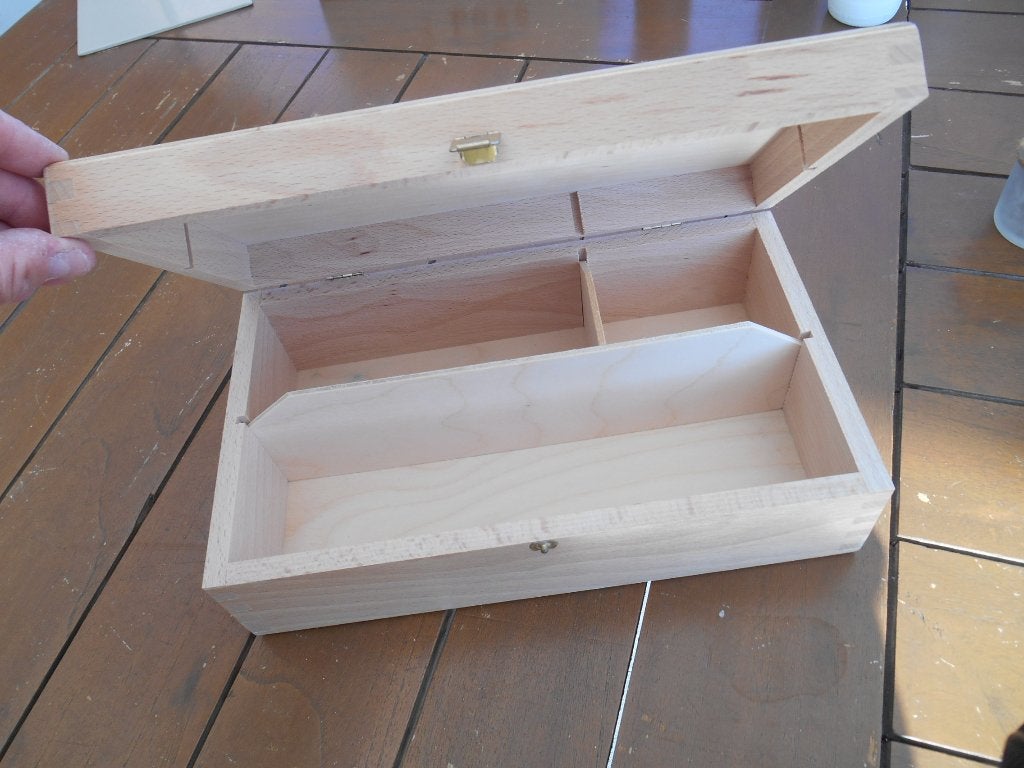 houten schilderdoos, Huis en Inrichting, Woonaccessoires | Lijsten, Ophalen of Verzenden, Zo goed als nieuw