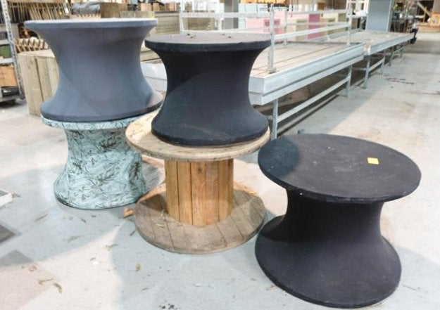 salon tafel, bobijnen, Ophalen, Gebruikt, Rond