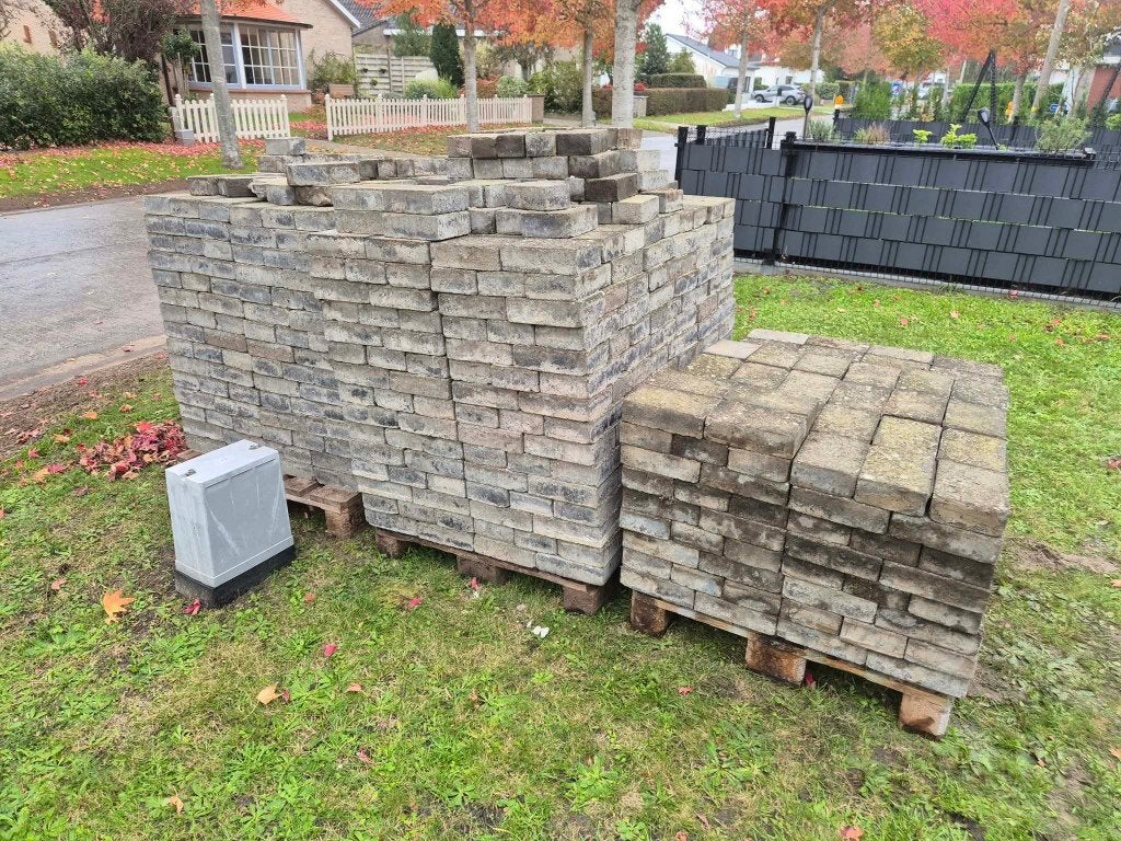 betonklinkers, Ophalen, Gebruikt, Klinkers, 10 m² of meer
