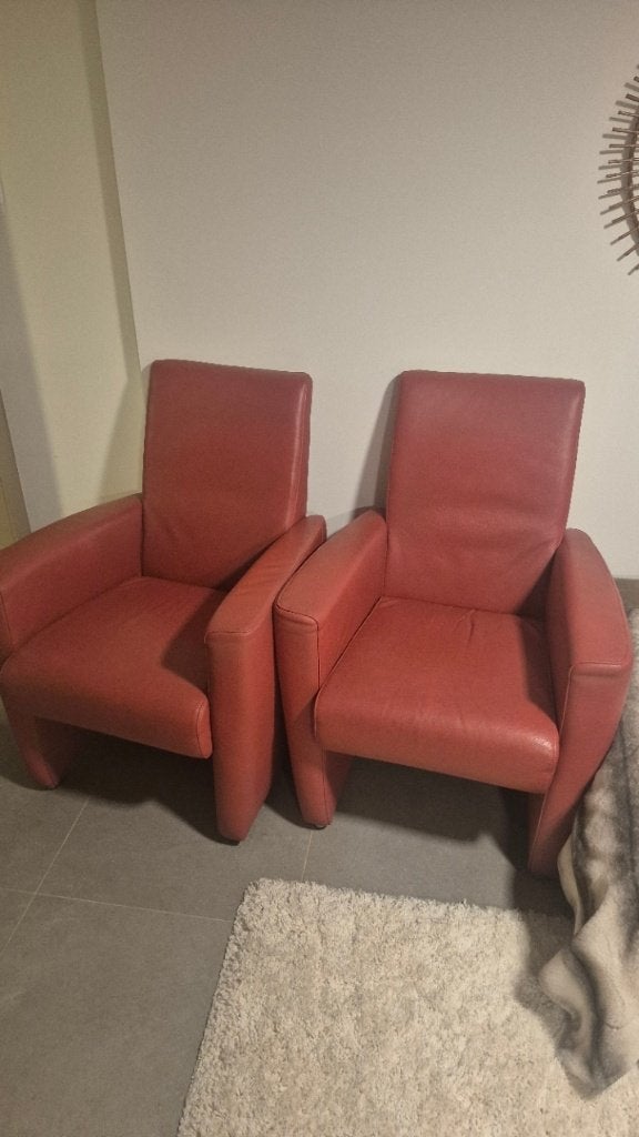 Rode zetels in leder, 75 à 100 cm, Moders, Moins de 150 cm, Banc droit