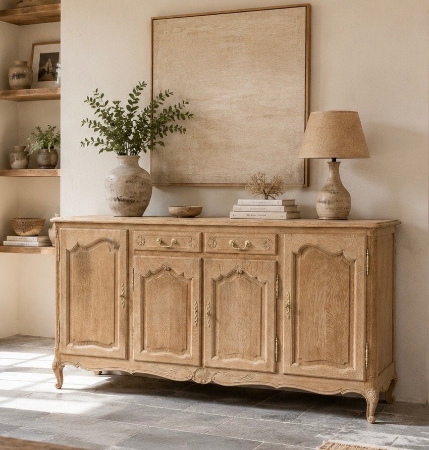 buffet en chêne massif aerogommé, Maison & Meubles, Armoires | Buffets, Chêne, Enlèvement