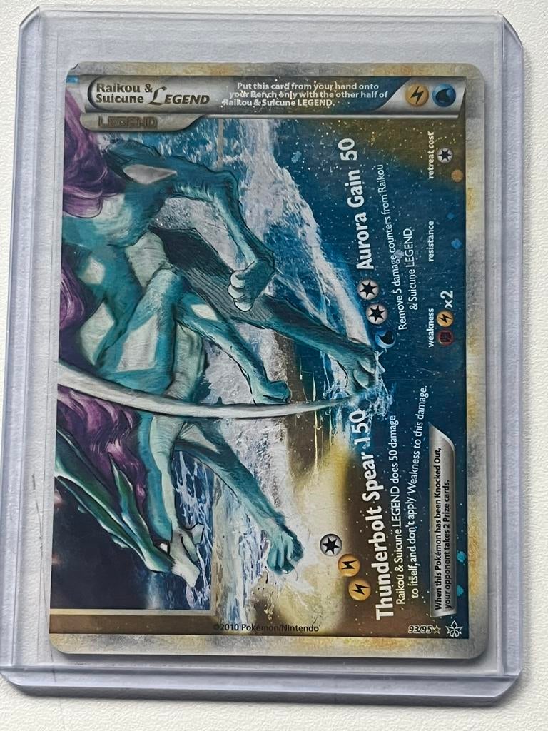 Raikou & Suicune legend kaart Pokemon, Ophalen of Verzenden, Zo goed als nieuw