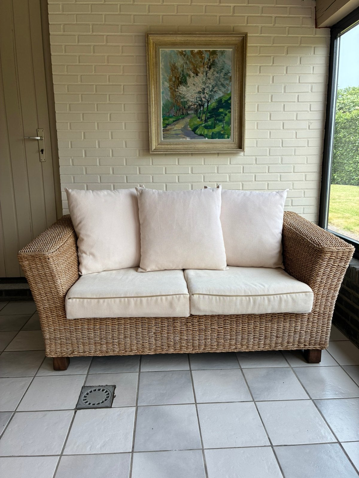 Rotan bankstel, Ophalen, Gebruikt, Rotan, 2 zitplaatsen
