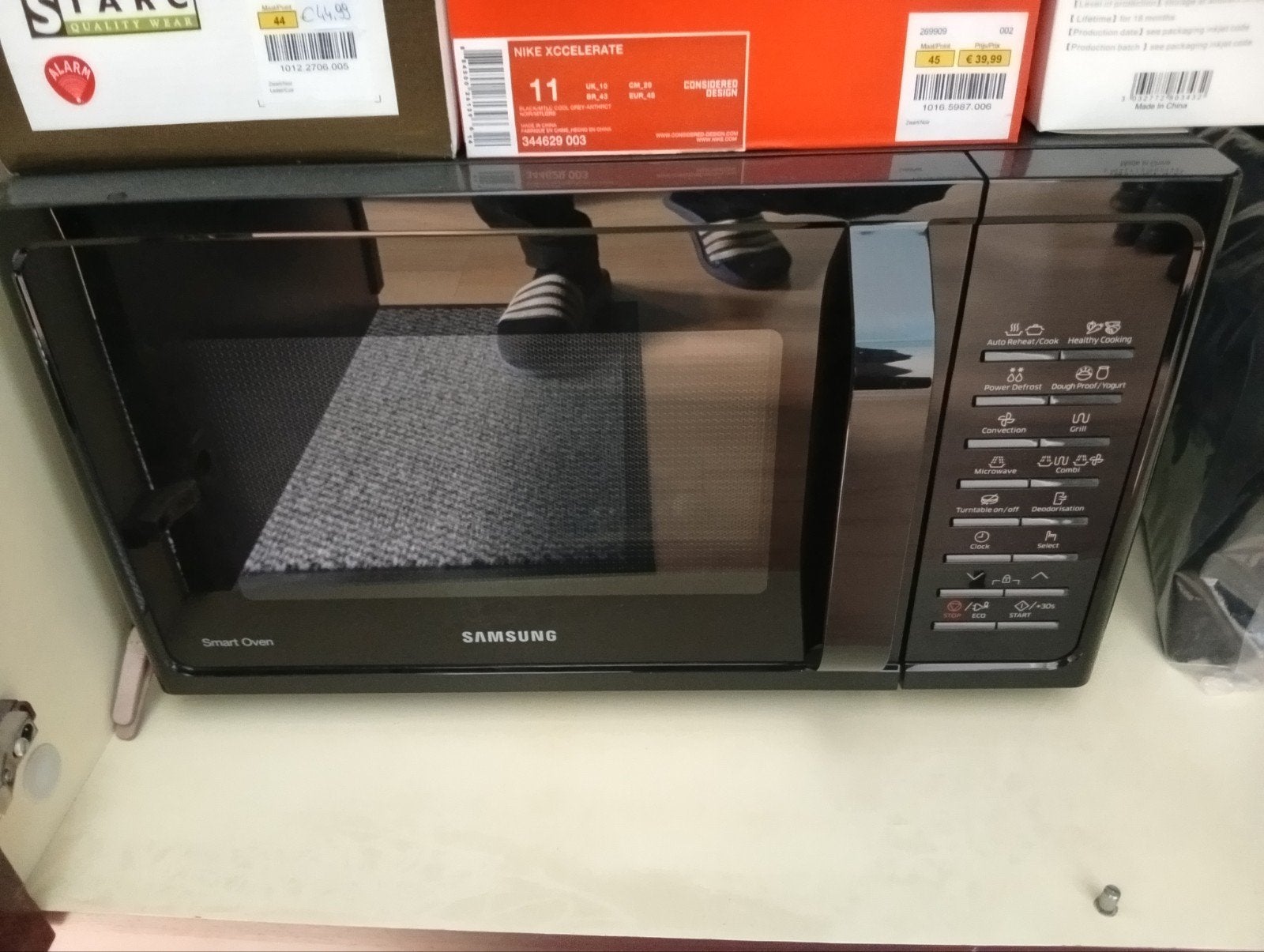 combi microgolf Samsung te koop, Ophalen, Nieuw, Draaiplateau, Combi-microgolfoven