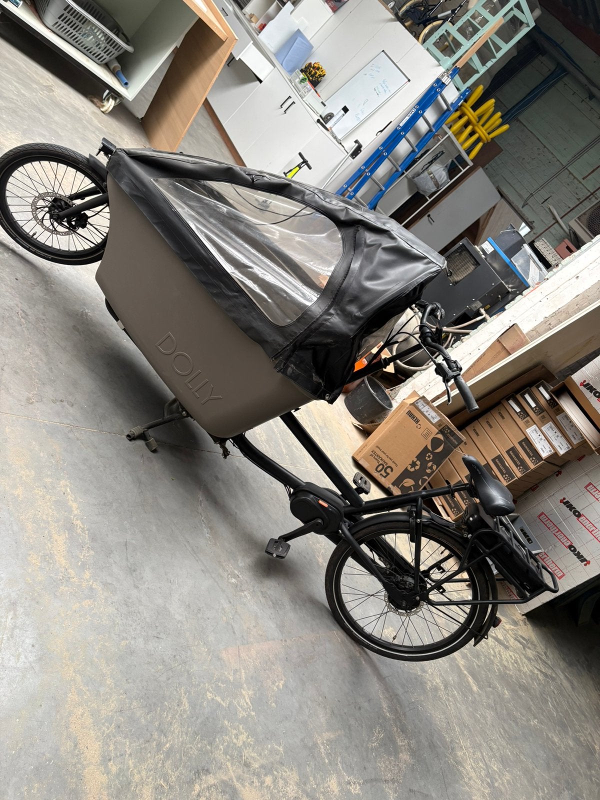 Dolly bakfiets met regentent, Fietsen en Brommers, Ophalen, Zo goed als nieuw