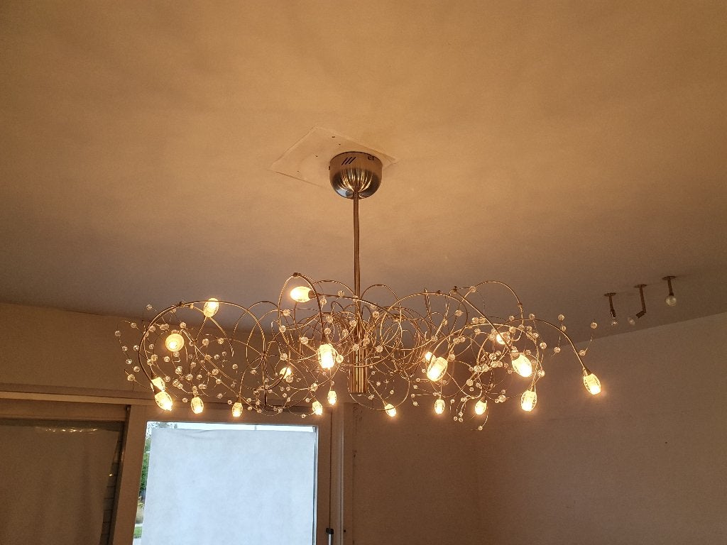 Luster Torcello met bijhorende tafellamp, Huis en Inrichting, Lampen | Kroonluchters, Ophalen, Gebruikt