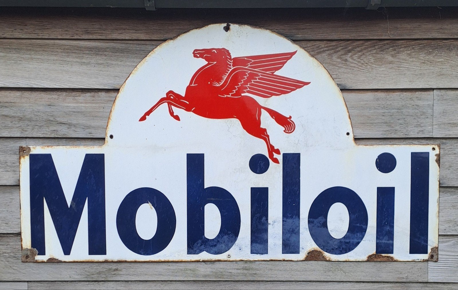 Plaque émaillée Mobiloil, Enlèvement