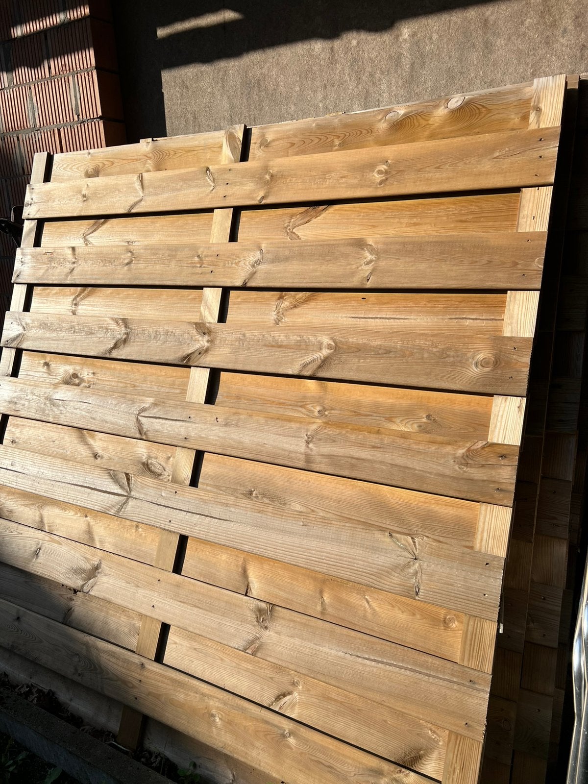 Houten schuttingen, Tuin en Terras, Ophalen, 1 tot 2 meter, Minder dan 3 meter, Nieuw