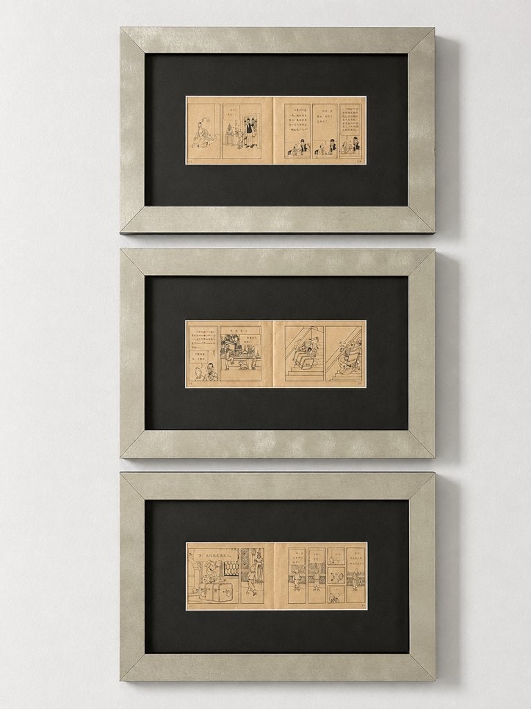 Lot 3x zeldzaam Kuifje strip - Kuifje in Tibet ingelijst!, Ophalen of Verzenden, Gelezen, Hergé