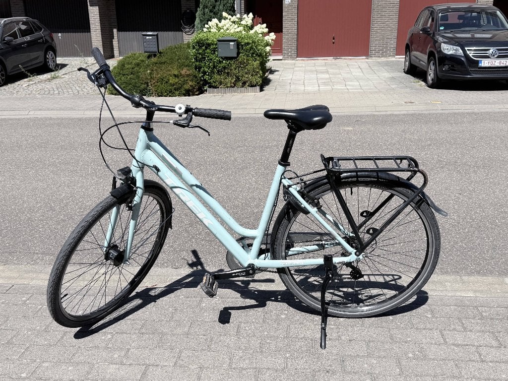 Stad Fiets Trek, Fietsen en Brommers, Fietsen | Dames | Damesfietsen, Gebruikt, Velgrem, (Extra) lage instap, 50 tot 53 cm