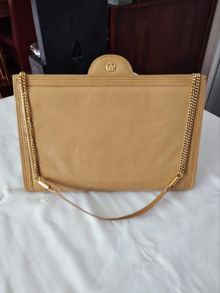 Sac à bandoulière tout cuir ton camel 30 X 21 cm, Enlèvement, Sac à bandoulière