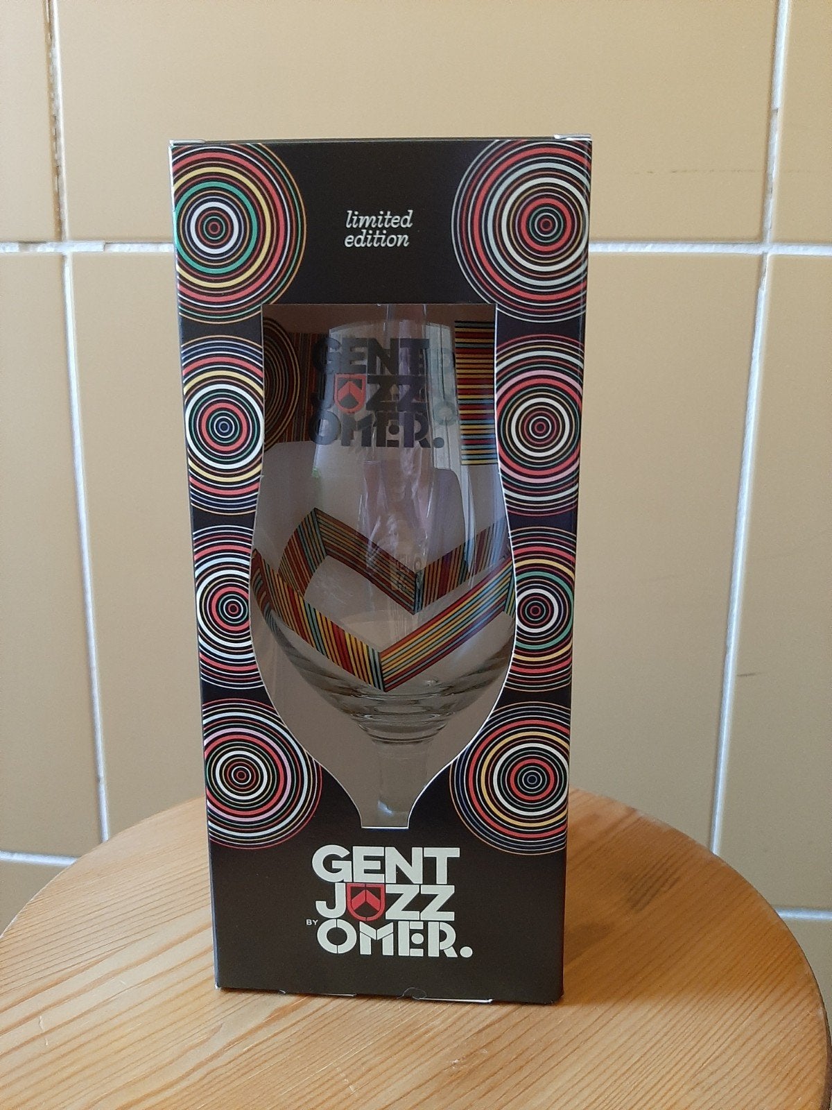 Omer glas Gent Jazz. Mint condition, Ophalen