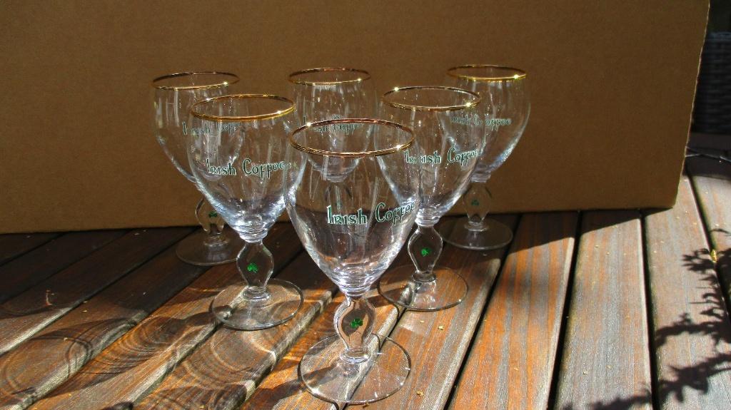 6 Vintage Irish Coffee glazen, Ophalen, Nieuw, Overige typen