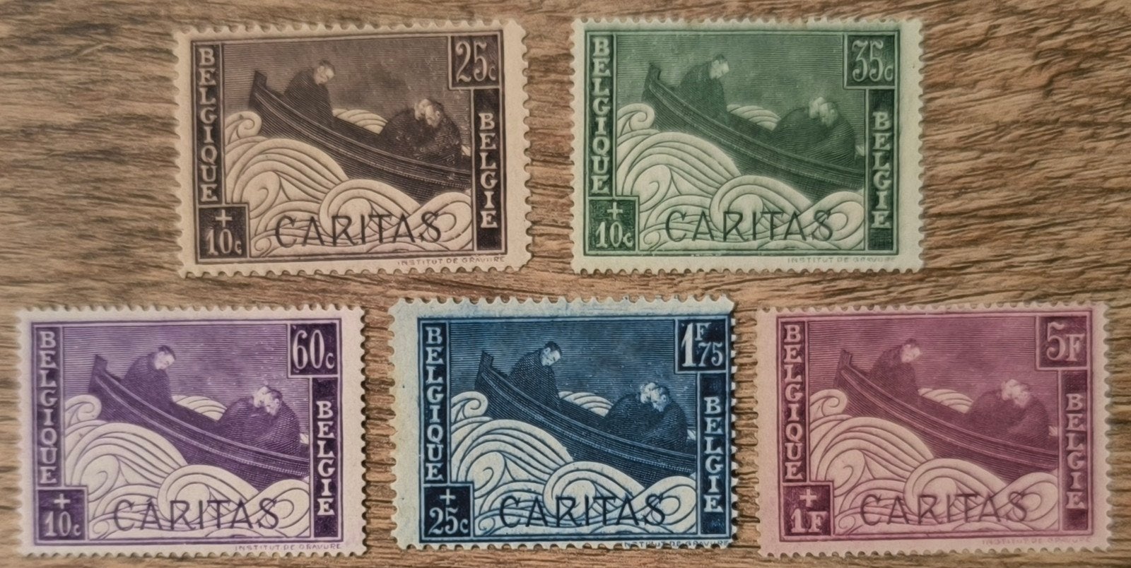 numéros 249-253 *, Timbres & Monnaies, Trace d'autocollant, Enlèvement ou Envoi, Non oblitéré, Gomme originale