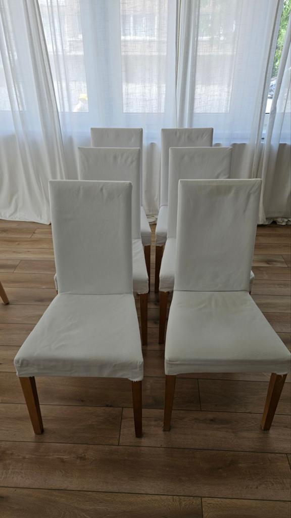 6 chaises IKEA blanches, Maison & Meubles, Enlèvement