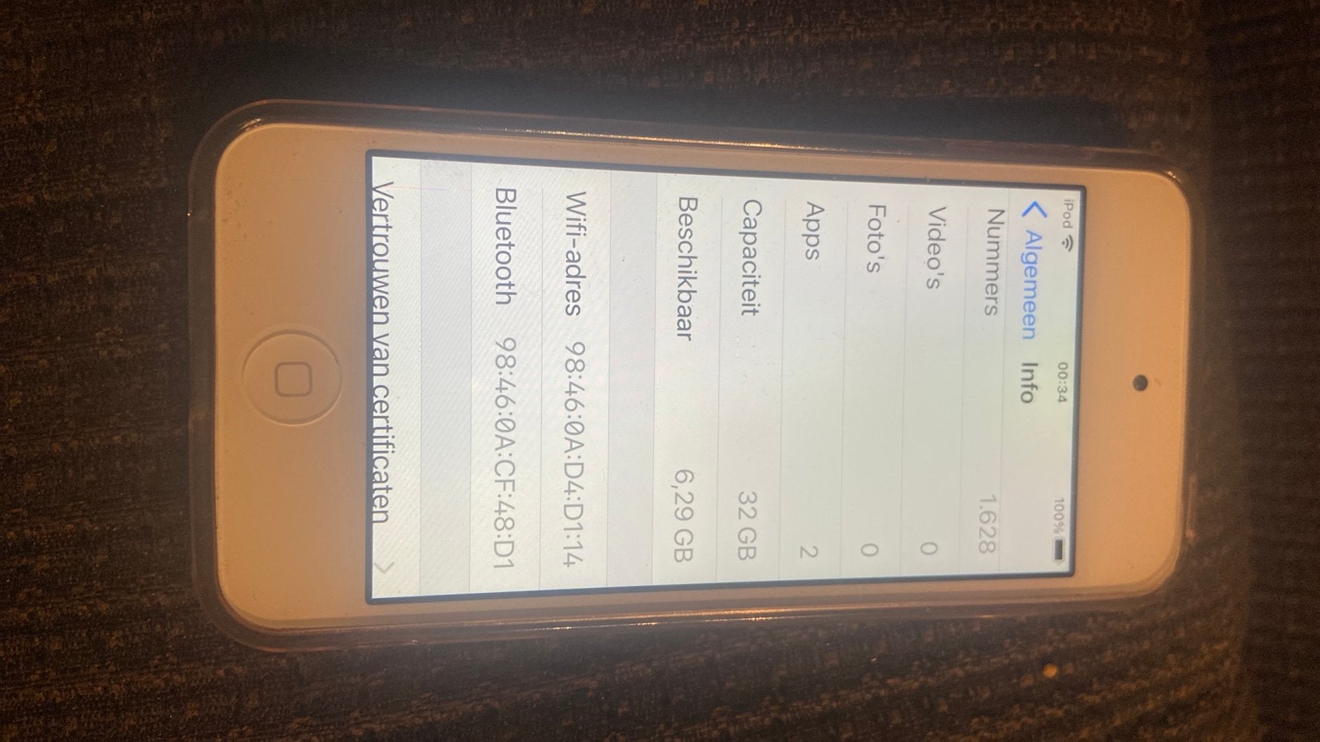 Ipod 7e generatie roze 32gb, Ophalen, Overige typen, Zo goed als nieuw, Apple