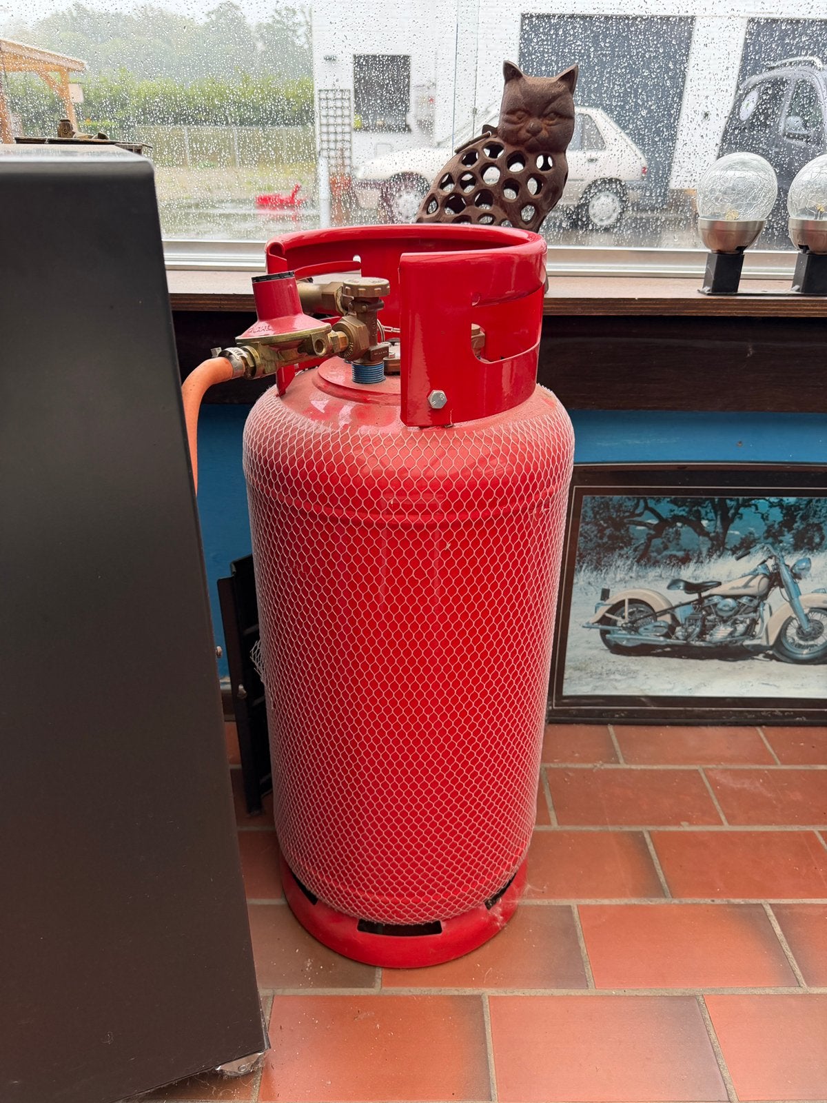 Gasfles, te vullen aan de pomp(LPG)., Ophalen, Zo goed als nieuw