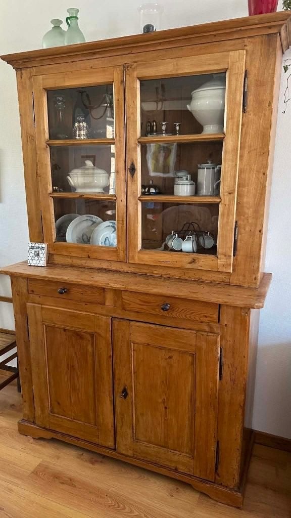 vaisselier ancien en pin, Maison & Meubles, 25 à 50 cm, Avec tablette(s), Ancien, campagnard, 100 à 150 cm