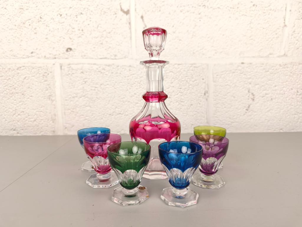 Val Saint Lambert set glazen + karaf model Gevaert, Antiek en Kunst, Antiek | Glaswerk en Kristal, Ophalen of Verzenden