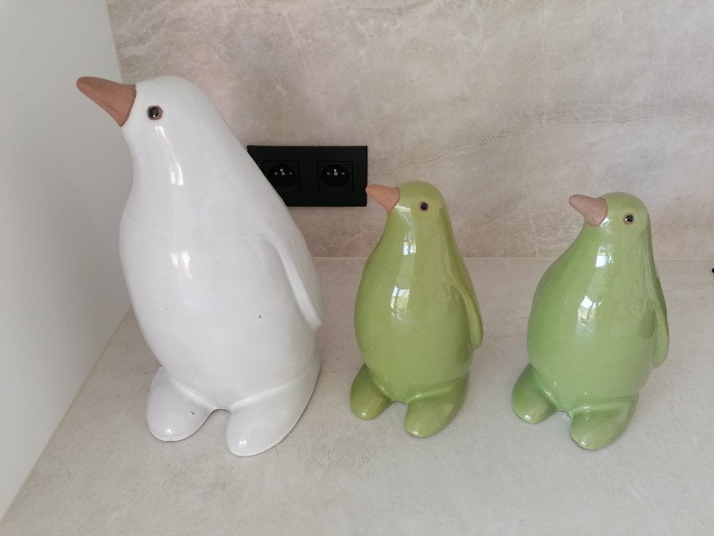 Decoratie pinguïns, Ophalen, Groen, Overige materialen, Overige stijlen