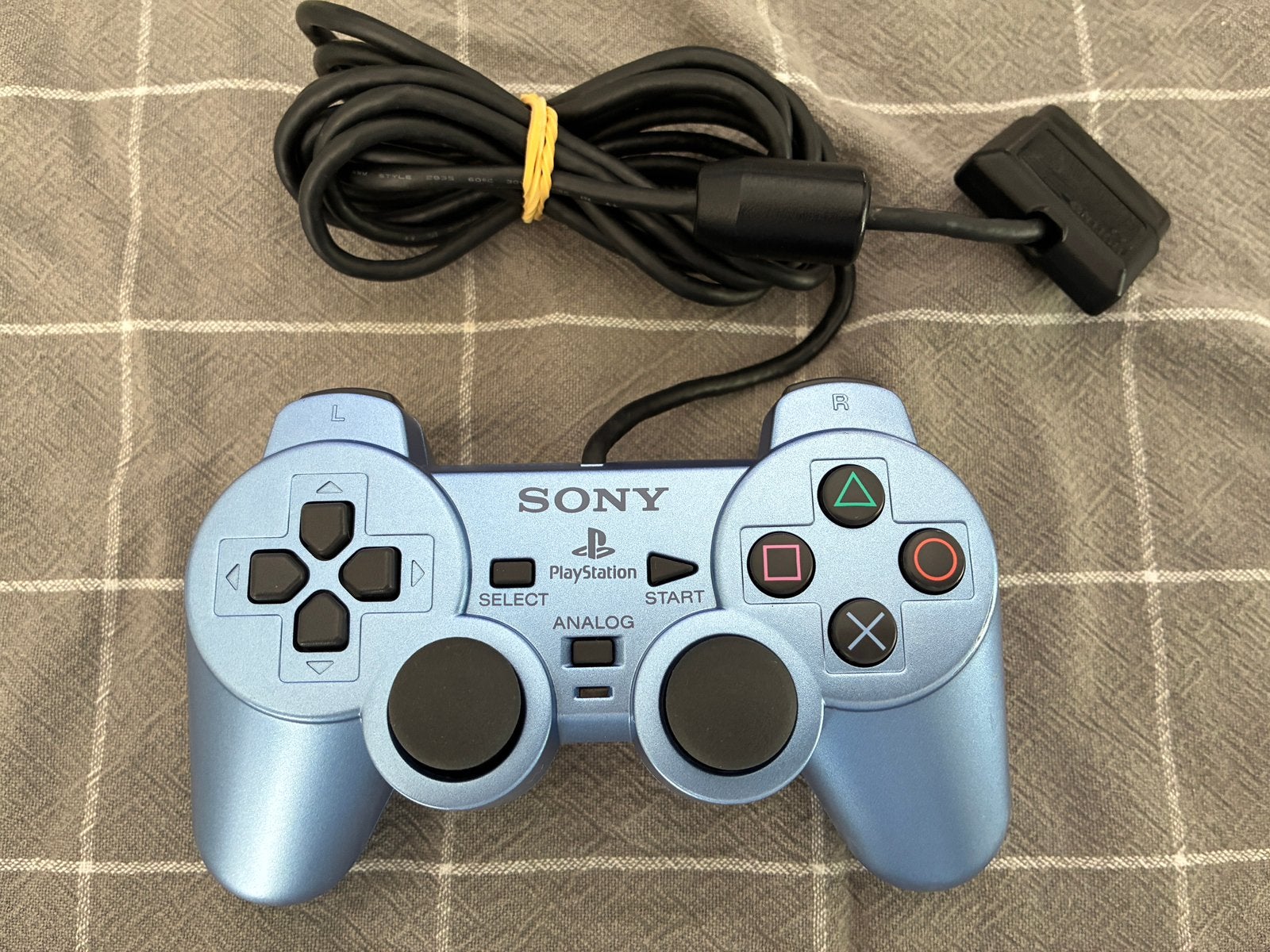 Refurbished Zeldzame Aqua Blauwe PS2 DualShock 2 Controller, Verzenden, Zo goed als nieuw, Controller, PlayStation 2