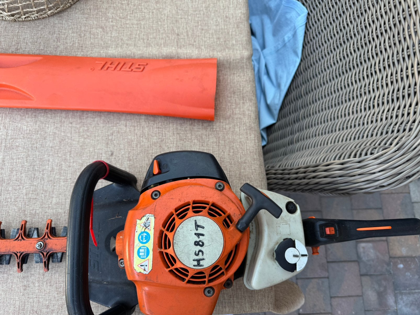 Stihl heggenschaar HS81T, Tuin en Terras, Heggenscharen, Ophalen, Gebruikt, Benzine