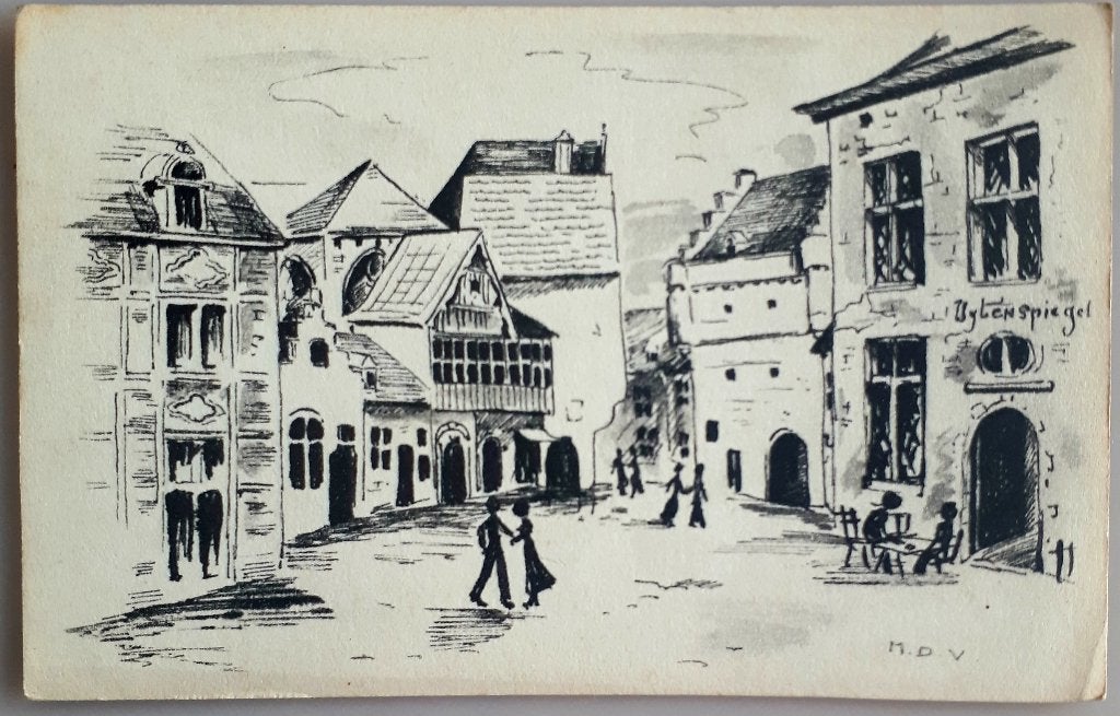 GRAVURE CP ANCIENNE. par MDV ed.La Libre BELGIQUE : Ref B19, Enlèvement ou Envoi, 1920 à 1940, Non affranchie