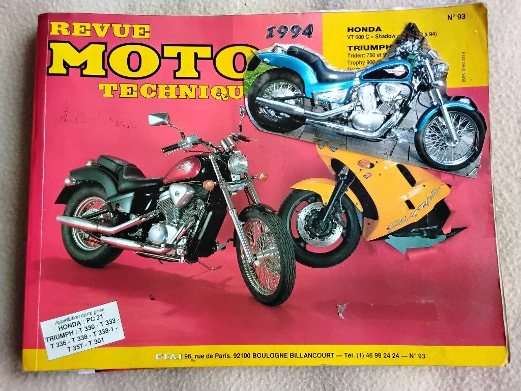 revue technique moto numero 93, Motos, Enlèvement ou Envoi, Honda