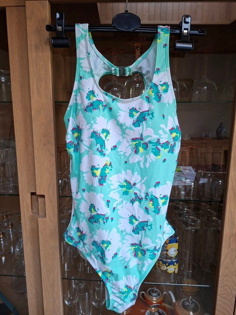 BPC: Maillot de bain vert menthe et floral(M38) PARFAIT ÉTAT, Bonprix, Enlèvement ou Envoi, Comme neuf, Multicolore