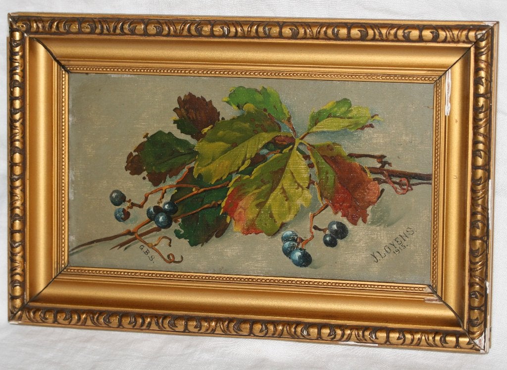 J. Loyens 1915 Schilderij Olie op paneel, Antiek en Kunst, Paneel, Ophalen of Verzenden, Gesigneerd, Olieverf