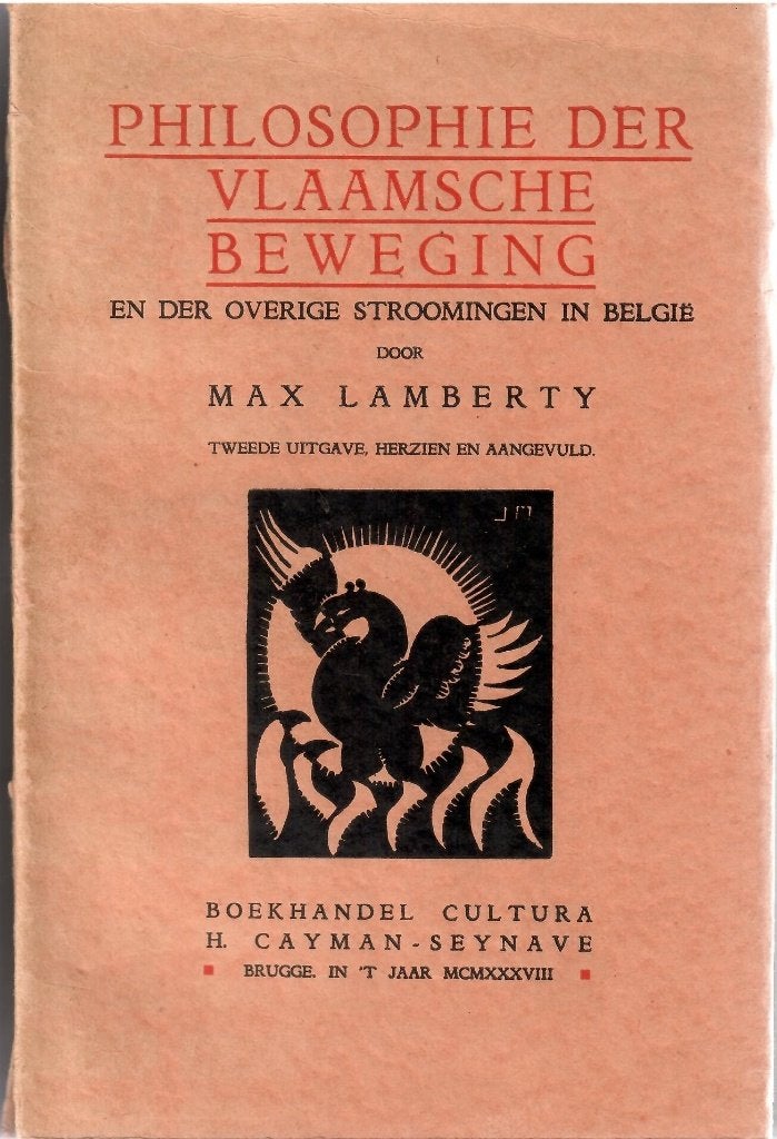Periodiek boek Philosophie Vlaamse Beweging M. Lamberty 1938, Ophalen of Verzenden