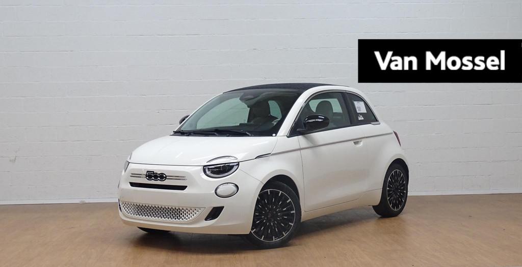 Fiat 500C 1.0 Hybrid LA PRIMA cabrio, Auto's, Fiat, Voorwielaandrijving, 4 zetels, Stof, Gebruikt