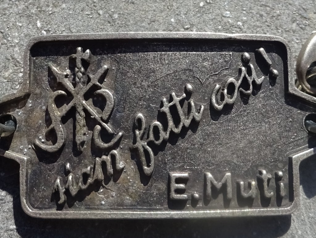 ITALIE - BRACELET AVEC PLAQUE, Collections, Envoi, Armée de terre, Emblème ou Badge